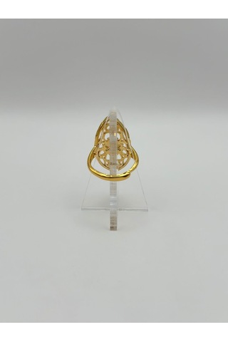 Arnes Jewelry Çelik 22 Ayar Altın Kaplama Ayarlanabilir Yüzük Ar497nes Gold
