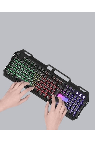 Oyuncu Klavye Ve Mouse Seti Rgb Işıklı Türkçe Q Xuczzzpg8018klavye