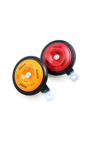 Samdoo 12v Çift Tonlu Araç Kornası - Motosiklet, Bisiklet Ve Otomobiller İçin 110db Yüksek Sesli Demir Gövde