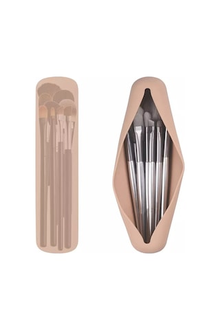 Moveevo 2 Paket Seyahat Makyaj Fırçası Tutucu, Silikon Trend Ve Taşınabilir Kozmetik Yüz Fırçaları Tutucu, Seyahat İçin Yumuşak