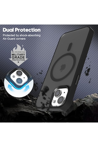Teleplus Apple Uyumlu iPhone 14 Pro Max Kılıf Magsafe Tpu Mat Exl Kapak + Ekran Koruyucu Ve Kamera Koruyucu