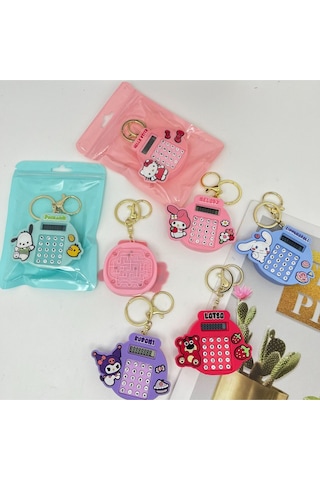 Anahtarlık Çanta Süsü Hem De Hesap Makinesi Kuromi Cinnamoroll My Melodie Pochacco Hello Kitty