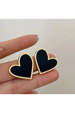Fm Şık Boho Kalp Tasarım Yuvarlak Küpe 14k Altın Kaplama Çinko Alaşım Günlük Ve Parti Tüm Mevsim Moda Gold