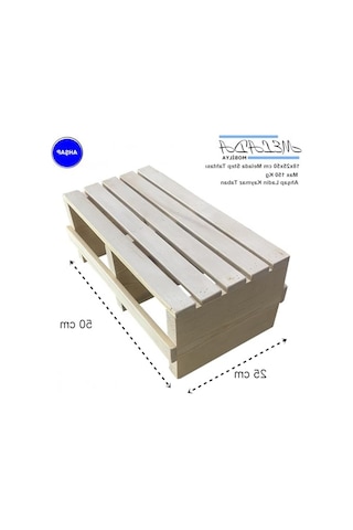 Kaymaz Tabanlı Ahşap Step Tahtası, 18x25x50 Cm Boyutunda Ev İçi Kullanım İçin