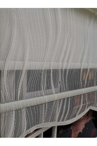 Çift Mekanizmalı Tül Ve Stor Perde - Model 5 Beyaz