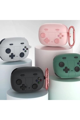 Apple Airpods 4 İle Uyumlu 4.nesil Kılıf Kılıf Retro Görünümlü Kancalı Nint-endo Yumuşak Soft Dokunuş Airpods