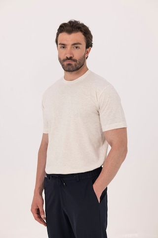 Sabri Özel Sütlü Kahve %100 Pamuk Bisiklet Yaka Düz Renk Basic T-shirt