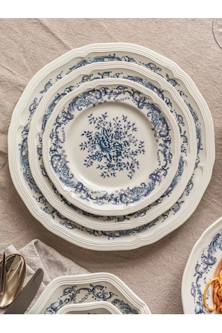 Roomi Desenli, Antik Tarzda Seramik Tatlı Tabağı 17 Cm 202452394 Beyaz