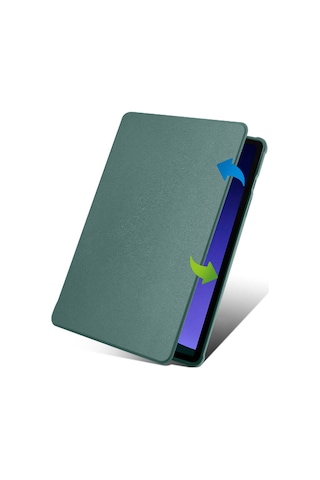 Galaxy Tab S9 Kılıf Uyumlu Zore Termik Kalem Bölmeli Dönebilen Standlı Kılıf-mavi Tablet Kılıfı