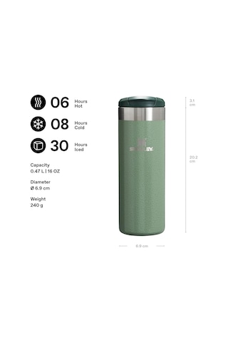 Stanley The Aerolight Transit Mug Termos Bardak, 0.47 Litre, Yeşil Hammertone Sku: Smg8690010146977 Açık