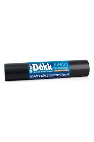 Florex Dökk Jumbo Standart Boy Çöp Torbası 9 Adet Siyah - Mavi 80 x 110 CM Florex Dökk Jumbo Standart Boy Çöp Torbası 9 Adet Siyah - Mavi 80 x 110 CM