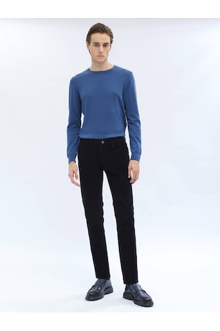 Kip Lacivert Dokuma Slim Fit Kadife Casual Pamuk Karışımlı Pantolon 400053 Lacivert