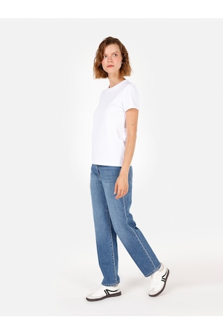 Colins 884 Lauren Düz Fit Yüksel Bel Düz Paça Mavi Kadın Pantolon Cl1070943 Denim