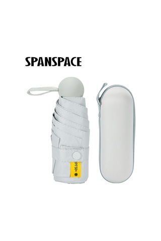 Spanspace Kompakt Kapsül Şemsiye 6 Telli Saklama Kutulu, Beyaz