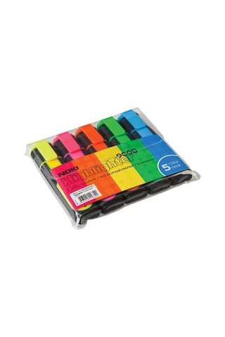 Noki Pvc 90005pvc Fosforlu Kalem 5'li Çok Renkli
