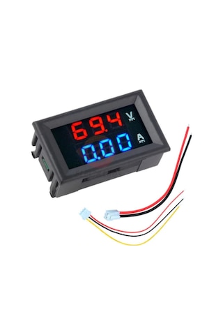 Dc 0-100v 10a Dijital Voltmetre Ampermetre Dsn-vc288 Mavi Kırmızı 0.28 3 Hane 7 Segment