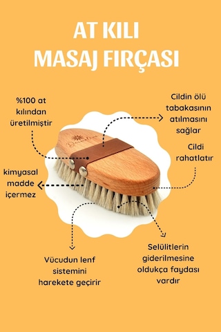 Doğal Kabak Lifi + Zeytinyağlı Sabun + At Kılı Masaj Fırçası + Topuk Taşı Banyo Seti 6'lı