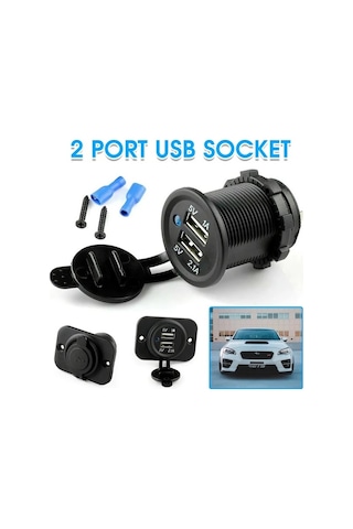 Araç - Motosiklet - Tekne - Kamyon Marin Usb Soketi 12V 24V