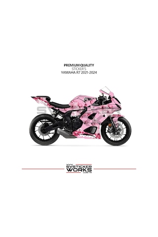 Yamaha R7 2021-224 Kaplama Sticker Sakura Motor Kaplama Modeli Hazır Kit Yüksek Kalite