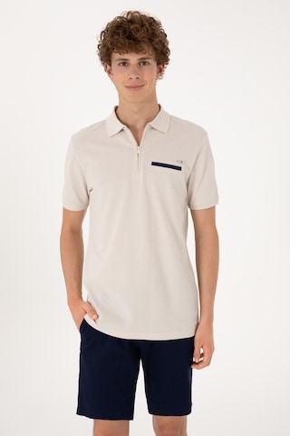 U.S. Polo Assn. Erkek Regular Fit Fermuarlı Taş Tişört 50306788-VR049
