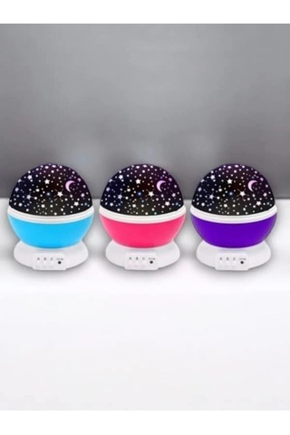 Bfs Yıldızlı Gökyüzü Efektli Projektörlü Masa Ve Gece Lambası Çok Renkli