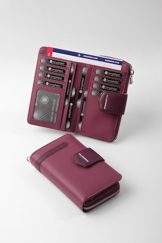 Cengiz Pakel Kadın Orta Boy Cüzdan 65256M Mürdüm- Mürdüm