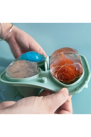 Ximistore9 Güncellenmiş Pembe Gül Şekilli Silikon Buz Kalıbı - 4'lü Set, Ev Kullanıma İdeal, Kolay Kullanım, Whiskey Ve İçecekler İçin Buzluk Çok Renkli