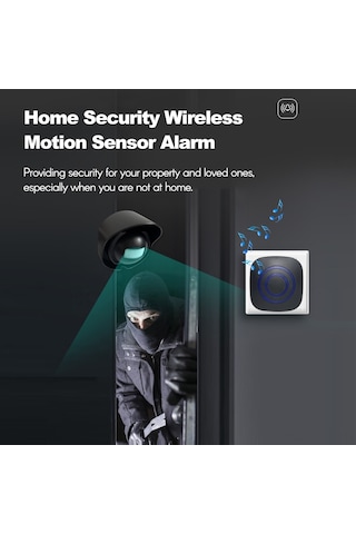 Lemestar Kablosuz Hareket Sensörü Alarmı - 2 Verici + 1 Alıcı - Ip52 Su Geçirmez - 3-7m Algılama Aralığı - 200m Aktarım Mesafesi - 38 Çalma Tonu - Ev/outdoor Kullanıma Uygun - Avrupa Standartı Pil Yok