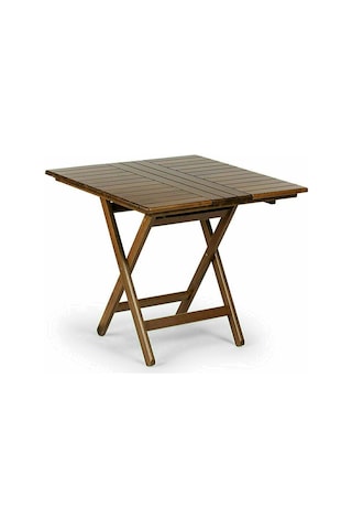 Antalya Ahşap Bahçe Balkon Seti: 80X80 Masa + 2 Minderli Sandalye (413905831)