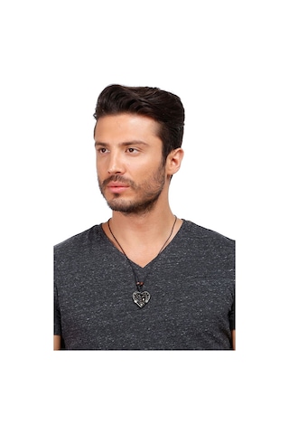 Btak00778 K9 Kalp Şeklinde Love Yazılı Ayarlanabilir İpli Kahverenkli Koly Çok Renkli
