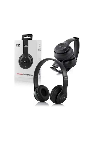 Bluetooth - 579 - Kablosuz Kulaklık Siyah Wireless 5.0 Kulak Üstü Uzun - Spt-gld - Pil Ömrü