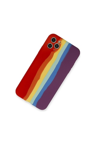 Newface Apple iPhone Uyumlu 11 Pro Kılıf Ebruli Lansman Silikon Semeglbl - 64 - Kırmızı-mor