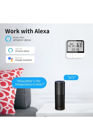 Jms Tuya Wifi Akıllı Sıcaklık Nem Sensörleri Saat Tarih Hafta Ekranı Akıllı Ev Ofis