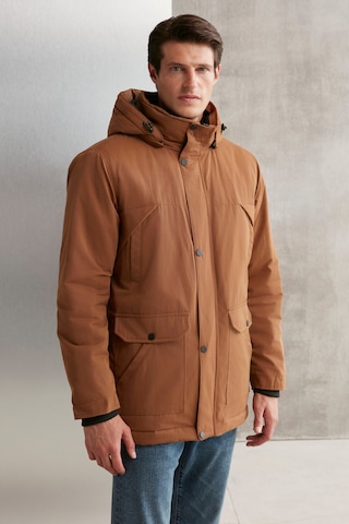 Gerardo Erkek Çok Kalın Su Ve Rüzgar Geçirmez Içi Astarlı Kapşonlu Outdoor Dış Giyim Taba Mont