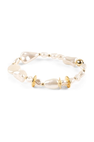 İncili Gold Detaylı Lastikli Bileklik S26blk009 Us26blk00974 Çok Renkli