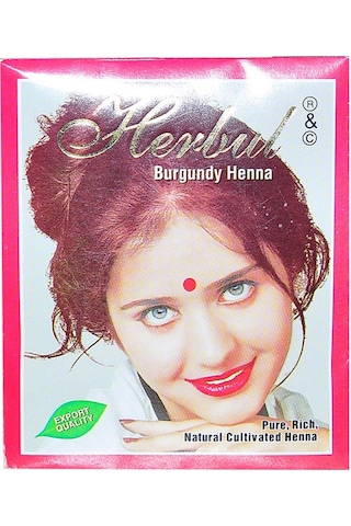 Herbul Kızıl Hint Kınası 10 Gram 1 Paket Doğal Burgundy Henna