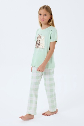 Rolypoly Kız Çocuk Yeşil Pijama Takım Rp3808-c-v2 Yeşil