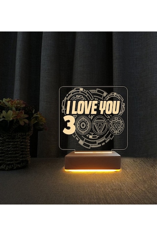 Iron Man I Love You 3000 Led Masa Lambası Doğum Günü Hediyesi Lamba Iron Man I Love You 3000 Led Masa Lambası Doğum Günü Hediyesi Lamba