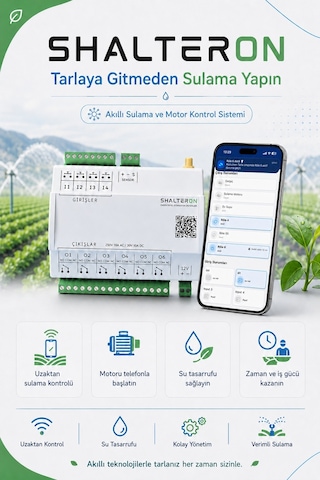 Shalteron - Mobil Uygulama İle Uzaktan Kontrol Ve Sulama Cihazı Gsm-4g