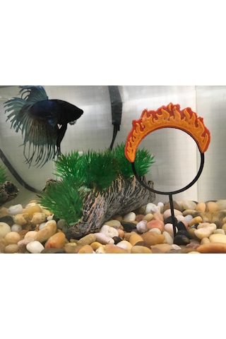 Pureysma Alevli Yüzme Halkası 2 Adet Akvaryum Balıkları İçin Oyuncak