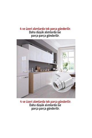 Parlak Beyaz 50x100 Yapışkanlı Folyo Mutfak Dolap Ve Mobilya Kaplama Folyosu
