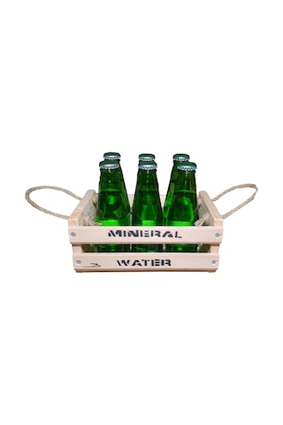 Doğal Ahşap Maden suyu soda Kasası Mini Çok Amaçlı Ahşap Kasa