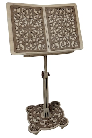 Kuran-ı Kerim Okuma Rahlesi Yükseklik Ayarlı Tam Boy 88 Cm Kitap Okuma Standı 44x31 Cm Kitap Yeri