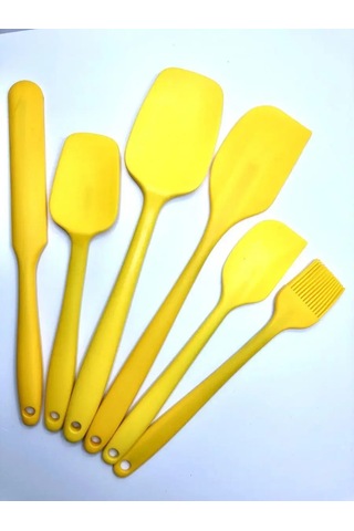Ale-alena Sarı Silikon Mutfak Gereçleri Seti, 6 Parça 137864059 Gri