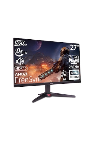 Acer Nitro Vg270w5bmiipx 27" 260hz 0.5ms Zeroframe Va Fhd Mm Amd Freesync Hdr10 Srgb Gaming Monitör