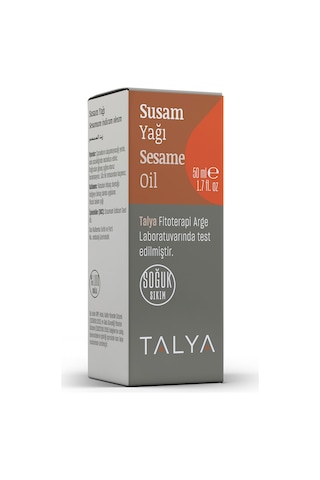 Talya Soğuk Sıkım %100 Saf ve Doğal Susam Yağı 50 ML