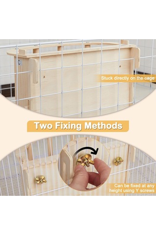 Ruicoo Ahşap Tavşan Yem Depolama Rafı - Büyük Kapasiteli, Diş Sağlığı İçin, Kolay Kurulum, Kedu Ve Tavşanlar İçin