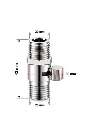 Sn-38122 Metal Çift Dış Dişli Ayarlanabilir Akış Kontrol Vanası