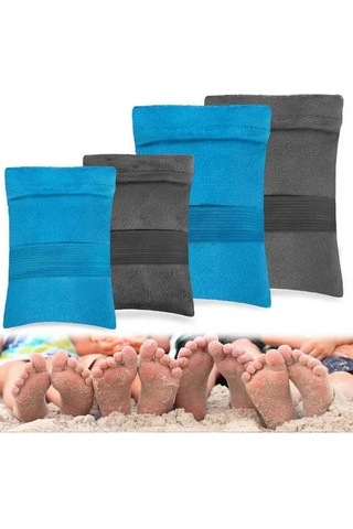 Didadodo Pilotfish Kum Temizleme Çantası - Cilt Dostu 8 Bitkisel Plaj Aksesuarı Mavi Mavi