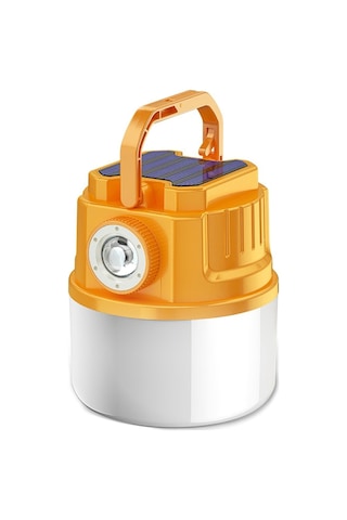 Cbtx C52 Çok Fonksiyonlu El Feneri Güneş Enerjisi Kamp Işığı Zumlanabilir Ipx6 Usb Çıkışlı Su Geçirmez Çadır Lambası, Gösterge Sarı